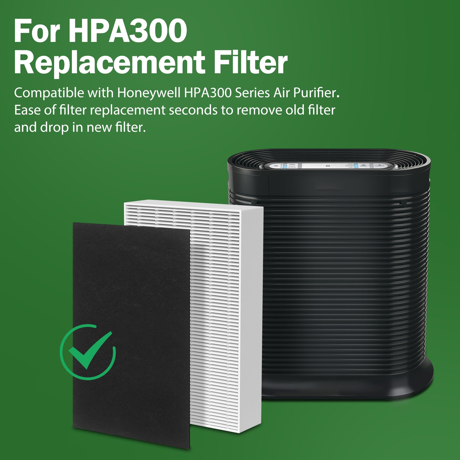 FFAC HPA300 Air Purifier Replacement Filters 3 HEPA R + 4 Carbon A for Honeywell HPA300 Series (HPA300, HPA304, HPA8350, HPA300VP, HPA3300b, HPA5300)